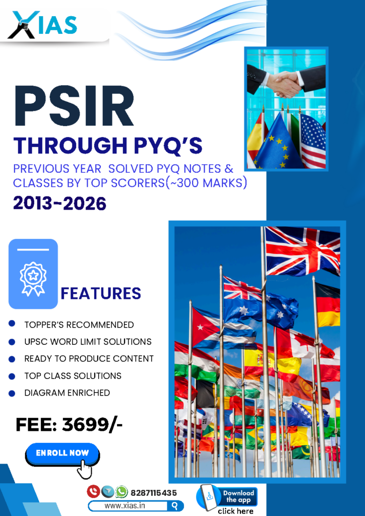 FEATURES OF PSIR THROUGH PYQs